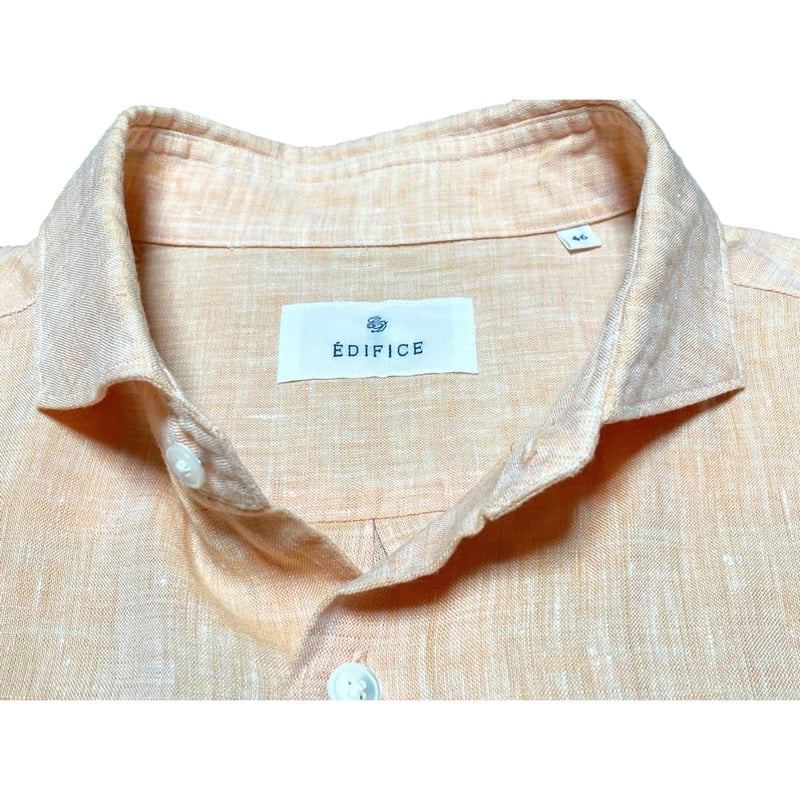 EDIFICE Herdmans リネン 23ss ワイドカラーシャツ　M 美品 EDIFICE Herdmans リネン 23ss ワイドカラーシャツ M 美品