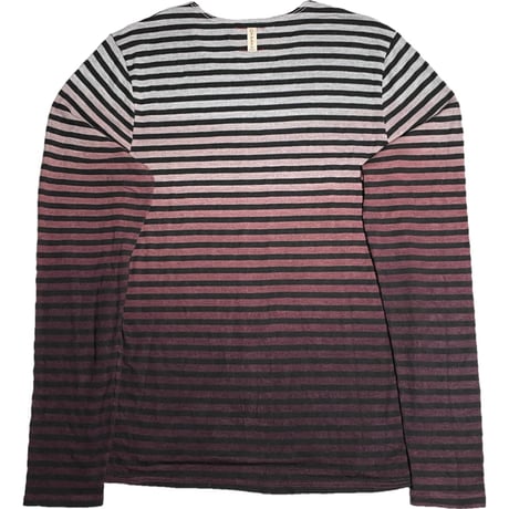 ▲訳あり商品▲ MADE IN USA製 Gypsy05 ボーダー柄ニットセーター グレー×エンジ Mサイズ