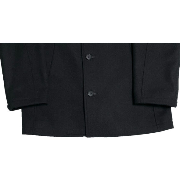 MADE IN JAPAN製 E.Z BY ZEGNA ウールステンカラーコート ブラック L MADE IN JAPAN製 E.Z BY ZEGNA ウールステンカラーコート ブラック L