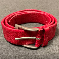 MADE IN ITALY製 Andrea D'AMICO レザーベルト レッド 85-100サイズ
