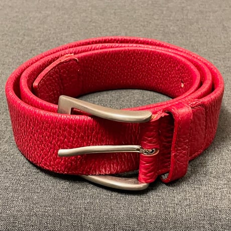 MADE IN ITALY製 Andrea D'AMICO レザーベルト レッド 85-100サイズ