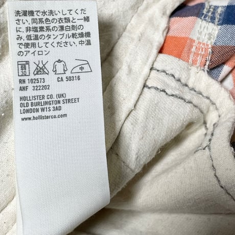 HOLLISTER チェック柄ハーフパンツ マルチカラー W30サイズ