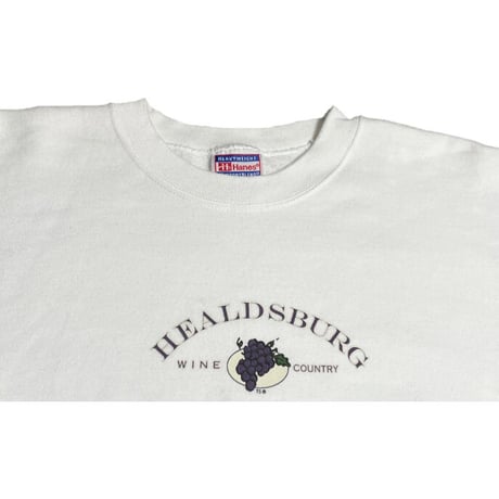 Hanes HEAVYWEIGHT HEALDSBURG ロゴスウェットトレーナー ホワイト Mサイズ