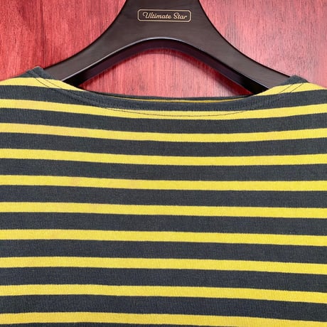 ▲訳あり商品▲ MADE IN FRANCE製 ORCIVAL ボーダー柄バスクシャツ イエロー×グリーン 2サイズ