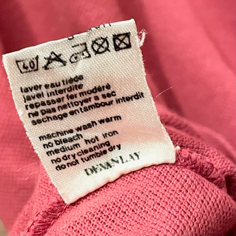 MADE IN FRANCE製 80s CHEMISE LACOSTE 半袖鹿の子ポロシャツ ワイン 3サイズ