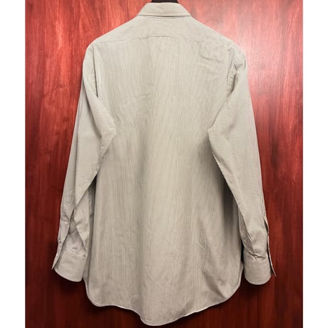レア MADE IN GREAT BRITAIN製 90s Polo by Ralph Lauren 外タグ ギンガムチェック柄 長袖シャツ ホワイト×ブラック 16-34サイズ