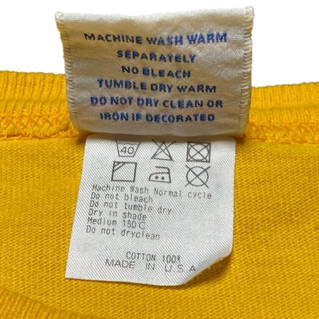 MADE IN USA製 Champion T1011 ヘビーウェイト半袖Tシャツ イエロー Mサイズ