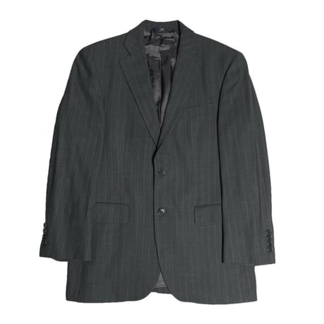 BROOKS BROTHERS 346 ストライプ柄ストレッチウールスーツ チャコールグレー 37S/W31-L31サイズ