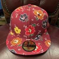 NEW ERA × KENZO 2013年モデル 59FIFTY 和柄 ベースボールキャップ ワイン 7-1/2 59.6cm