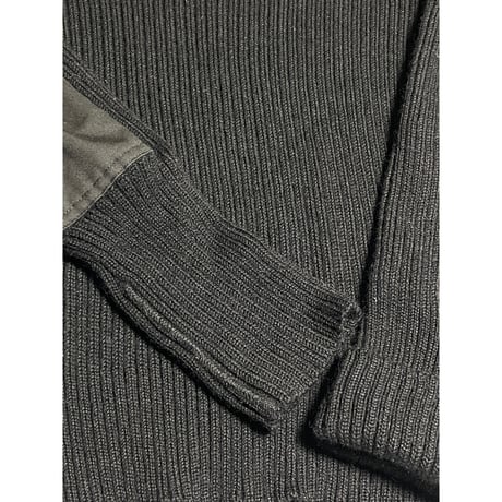 MADE IN ENGLAND製 Wooly Back クルーネックコマンドセーター ブラック Lサイズ