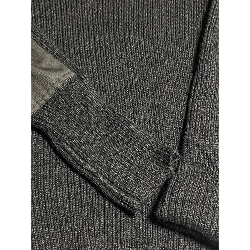 MADE IN ENGLAND製 Wooly Back クルーネックコマンドセーター ブラック