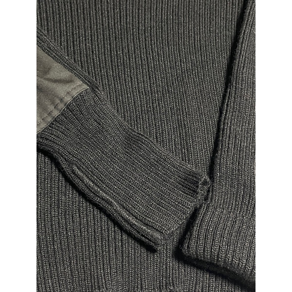 MADE IN ENGLAND製 Wooly Back クルーネックコマンドセーター ブラック