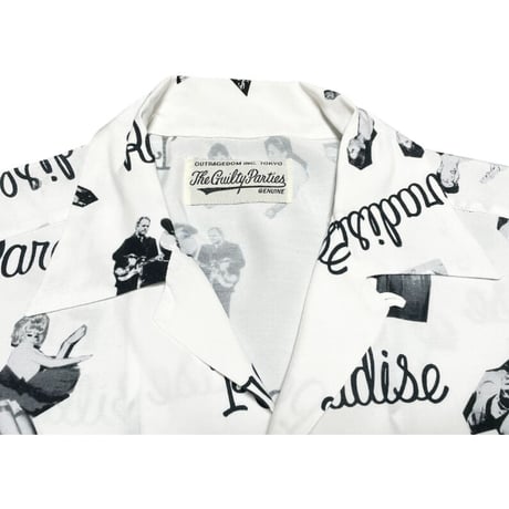 MADE IN JAPAN製 WACKO MARIA 19SSモデル ROCK A BILLY 半袖アロハシャツ ホワイト Sサイズ