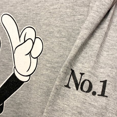 XLARGE × DiSNEY MICKEY MOUSE コラボレーションモデル 長袖プリントTシャツ グレー Mサイズ
