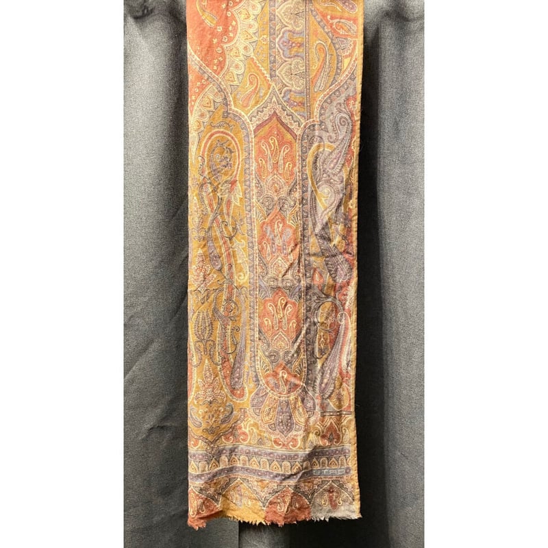 MADE IN ITALY製 ETRO ペイズリー柄ウールシルクストール マルチ MADE IN ITALY製 ETRO ペイズリー柄ウールシルクストール マルチ