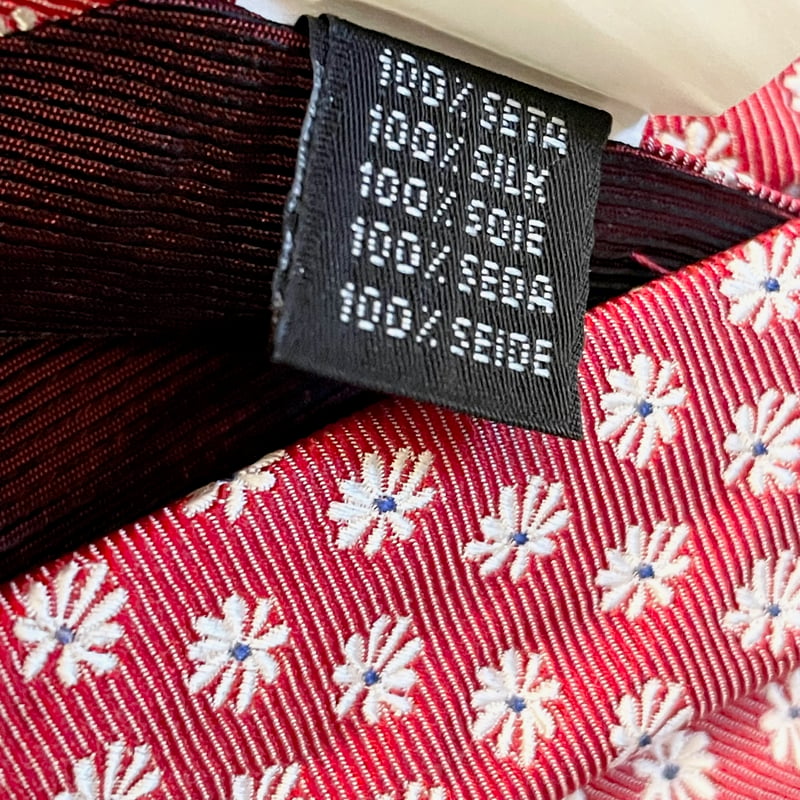 MADE IN ITALY製 LUIGI BORRELLI ジャガード織り花柄シルク MADE IN ITALY製 LUIGI BORRELLI ジャガード織り花柄シルク
