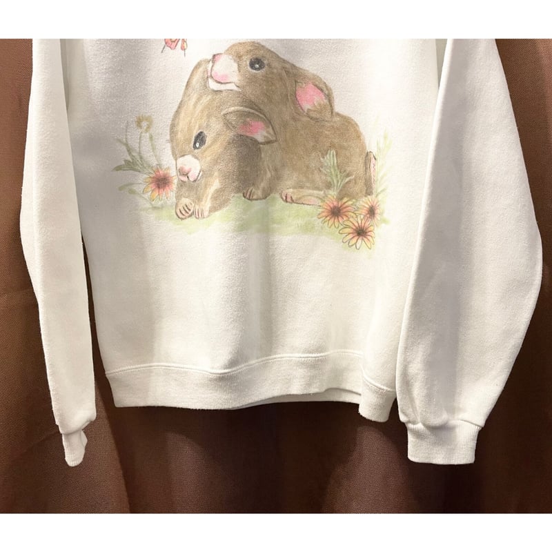 DOMREBEL アニメウサギプリント スウェット M MADE IN USA製 CHEETAH BY MERVYNS うさぎラメプリント