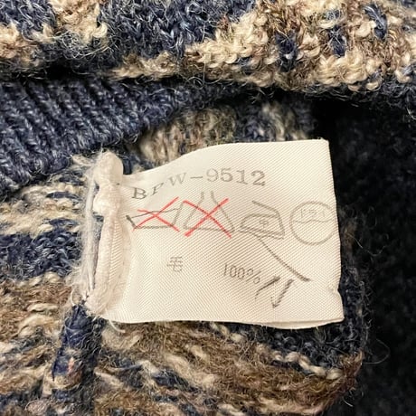 BARACUTA 総柄ウールセーター マルチカラー Mサイズ