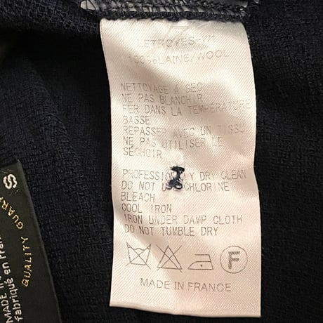 MADE IN FRANCE製 Letroyes ウールカーディガン ネイビー Sサイズ