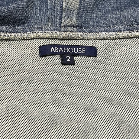 ABAHOUSE デニムフルジップパーカー ライトインディゴ 2/Mサイズ