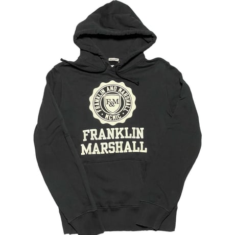 MADE IN ITALY製 FRANKLIN MARSHALL プルオーバーパーカー ブラック XSサイズ