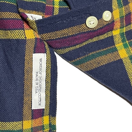 MADE IN USA製 INDIVIDUALIZED SHIRTS 長袖チェックシャツ マルチチェック 14 1/2-32サイズ