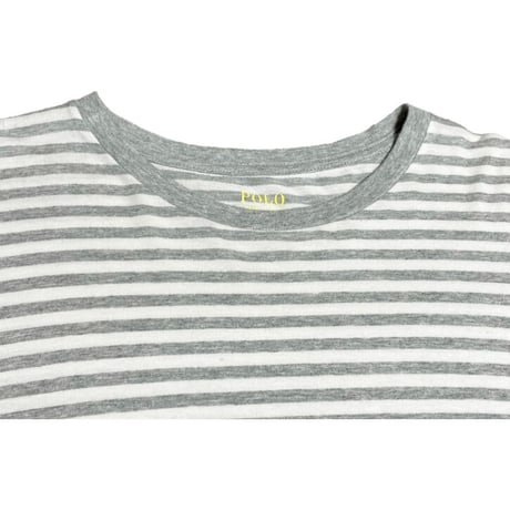 POLO RALPH LAUREN 長袖ボーダーカットソー グレー Lサイズ