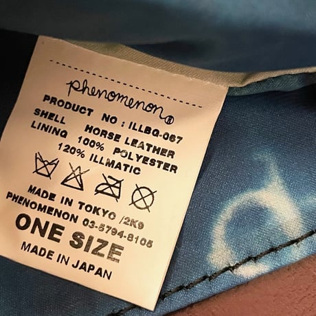 激レア MADE IN JAPAN製 PHENOMENON 天然石レザークラッチショルダーバッグ ブラック