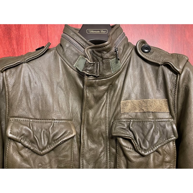 AZ by junhashimoto カウレザー M-65ジャケット モスグリーン M