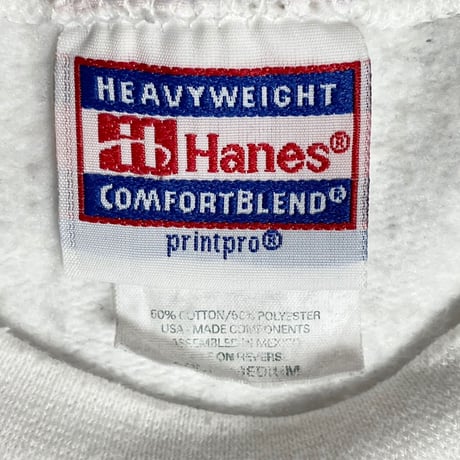 Hanes HEAVYWEIGHT HEALDSBURG ロゴスウェットトレーナー ホワイト Mサイズ