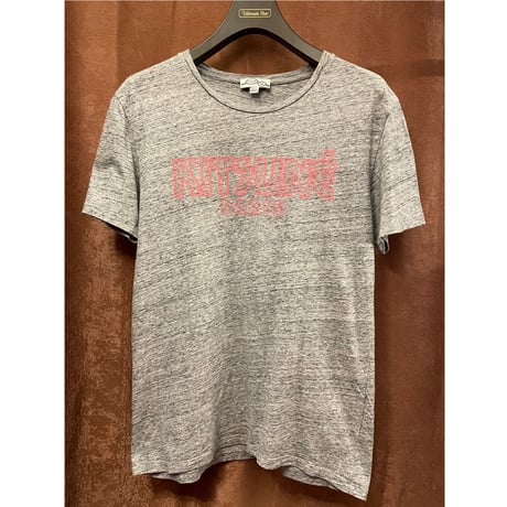 MADE IN PORTUGAL製 MAISON KITSUNÉ ロゴプリントTシャツ 杢グレー Sサイズ