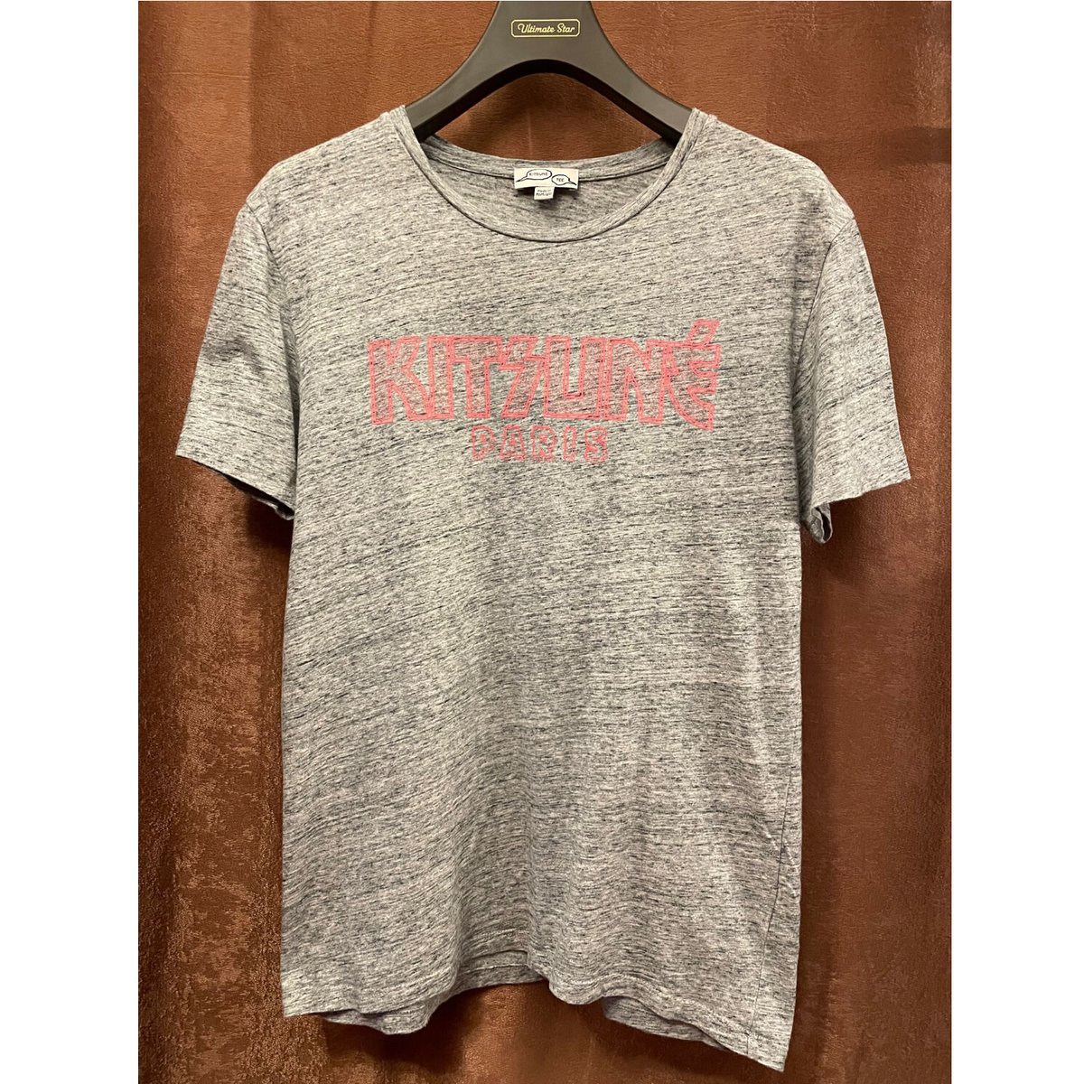 MADE IN PORTUGAL製 MAISON KITSUNÉ ロゴプリントTシャツ 杢グレ