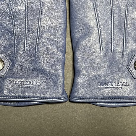 BLACK LABEL CRISTBRIDGE ラムレザー手袋 サックスブルー