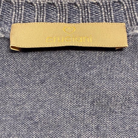 MADE IN ITALY製 Cruciani ウールカーディガン ネイビー 46サイズ