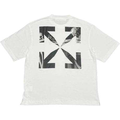 ★新品★ PORTUGAL製 2021-22FW OFF-WHITE Tシャツ CARAV ARROW S/S OVER SKAT WHITE BLACK OMAA120F21JER0070110