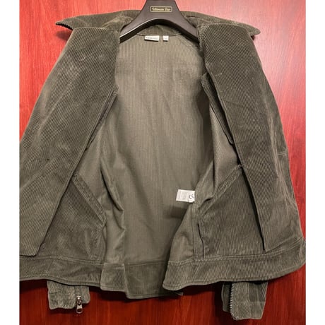 MADE IN GERMANY製 KEMPEL コーデュロイライダースジャケット オリーブ 46サイズ