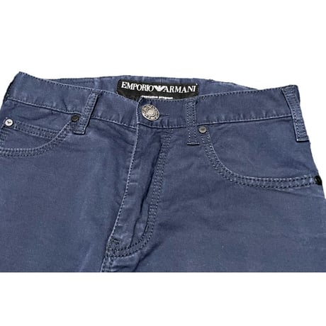 EMPORIO ARMANI executive program Basic Fit クロップドパンツ ネイビー W28サイズ