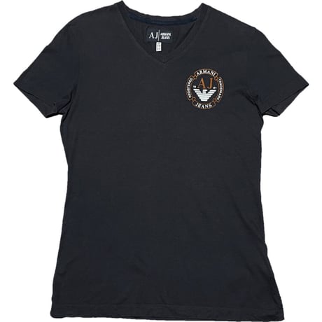 ARMANI JEANS 半袖Vネックシャツ ネイビー Mサイズ
