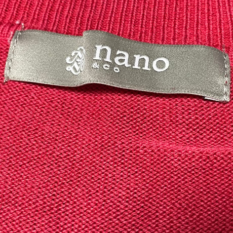 nano&co クルーネックコットンセーター レッド Sサイズ