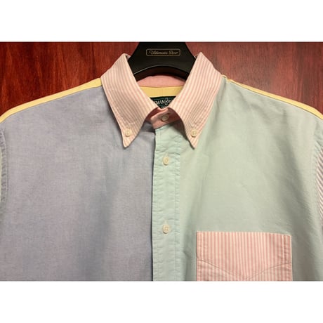 【SHIPS 取り扱い】 MADE IN USA製 GITMANBROS Vintage for SHIPS クレイジーカラー 長袖ボタンダウンオックスフォードシャツ マルチカラー 16Rサイズ