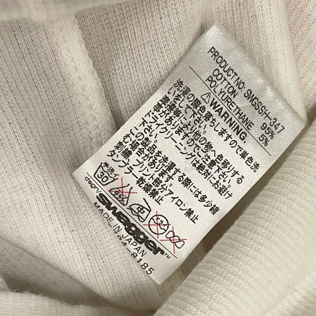 MADE IN JAPAN製 SWAGGER クロスプリントタンクトップ ホワイト Sサイズ