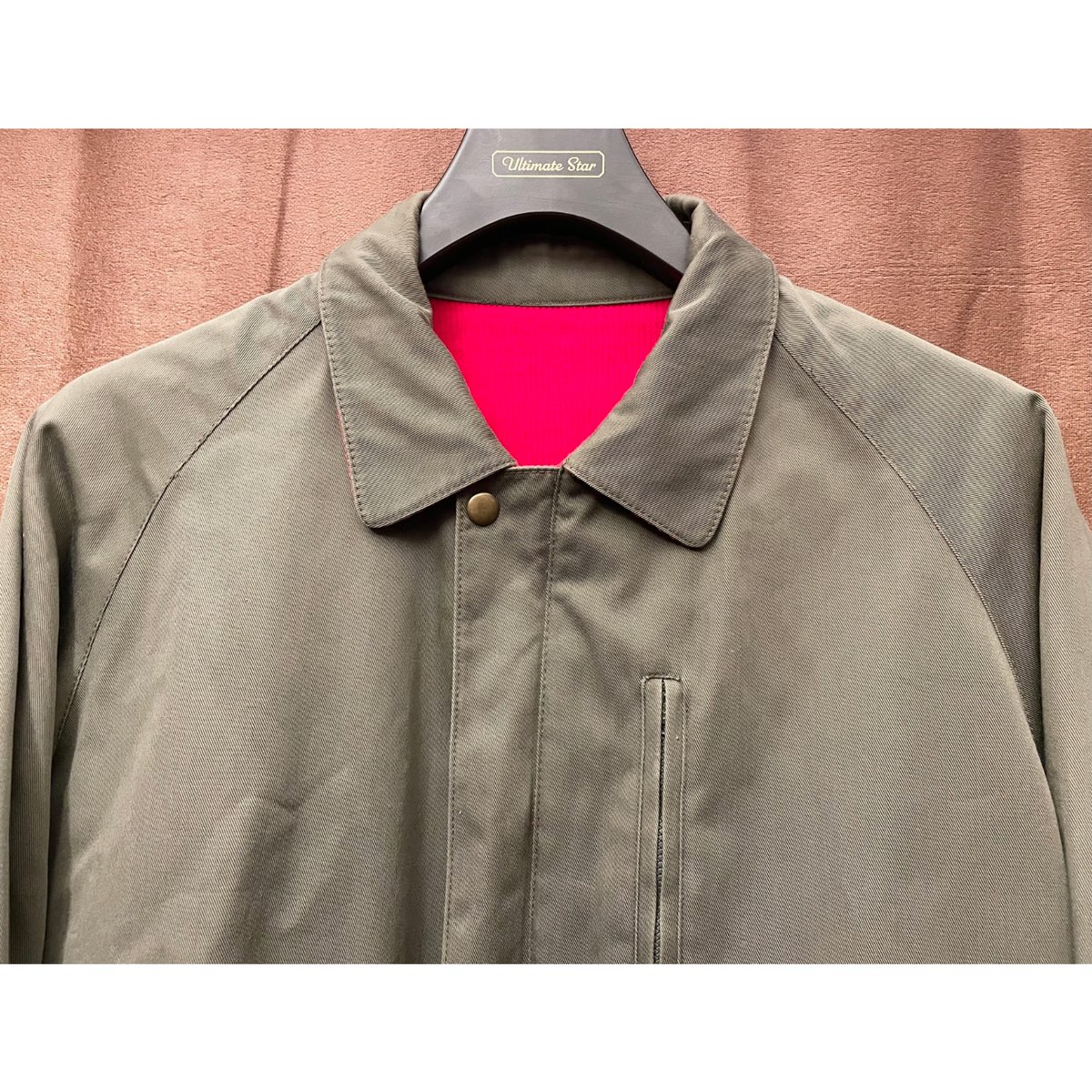 新品未使用 GANT RUGGER ガント・ラガー 本革カーフ ボマージャケット GANT The Rugger リバーシブルフルジップジャケット カーキ