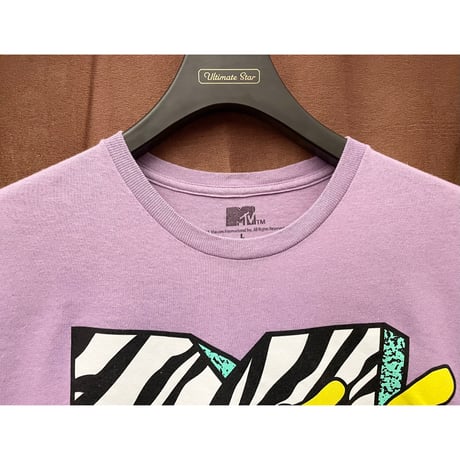 MTV ロゴプリントTシャツ パープル Lサイズ