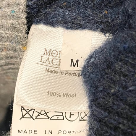 MADE IN PORTUGAL製 MONSIEUR LACENAIRE クルーネックウールセーター マルチカラー Mサイズ