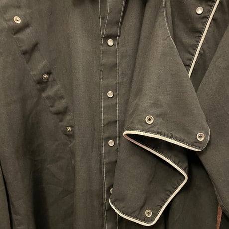 MADE IN USA製 Rockmount Ranch Wear コックコート型長袖ウエスタンシャツ ブラック 16 1/2-35サイズ