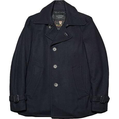 MADE IN ITALY製Wool&Cashmere ITALIAN MELTON生地使用 nano universe メルトンコート ネイビー Sサイズ