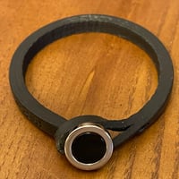 ★新品★ MADE IN ITALY製 TULSI PETRA オニキス ハンドメイドレザーブレスレット ブラック XS～Mサイズ