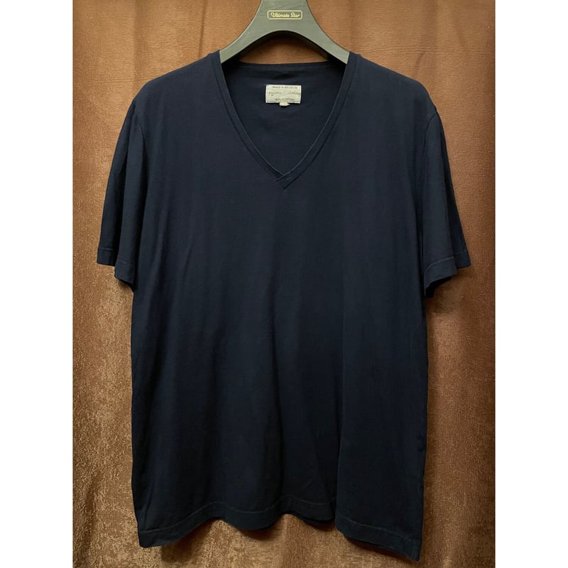 mini petchmen ネイビー Vネックシャツ MADE IN BELGIUM製 pyjama clothing VネックTシャツ ネイビー