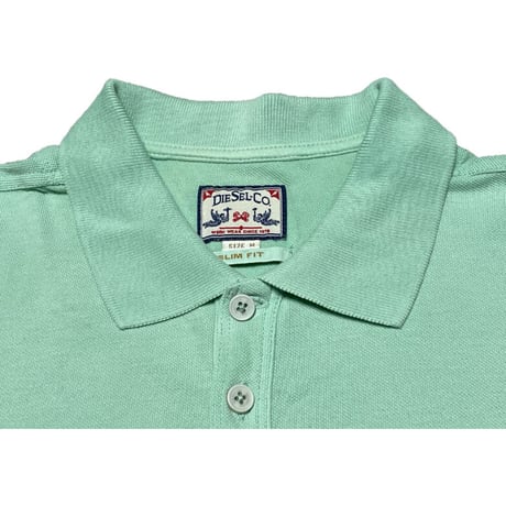 DIESEL 半袖鹿の子ポロシャツ ミントグリーン Mサイズ
