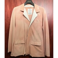 MADE IN JAPAN製 Y's YOHJI YAMAMOTO カポックコットンニットジップテーラードジャケット ピンク 3サイズ